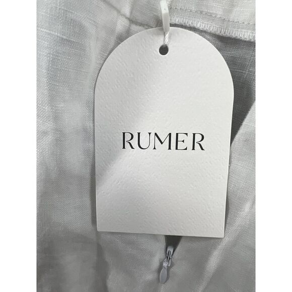 Rumer The Label Estelle Jumpsuit Size X-Large 100% Linen White - Picture 11 of 14